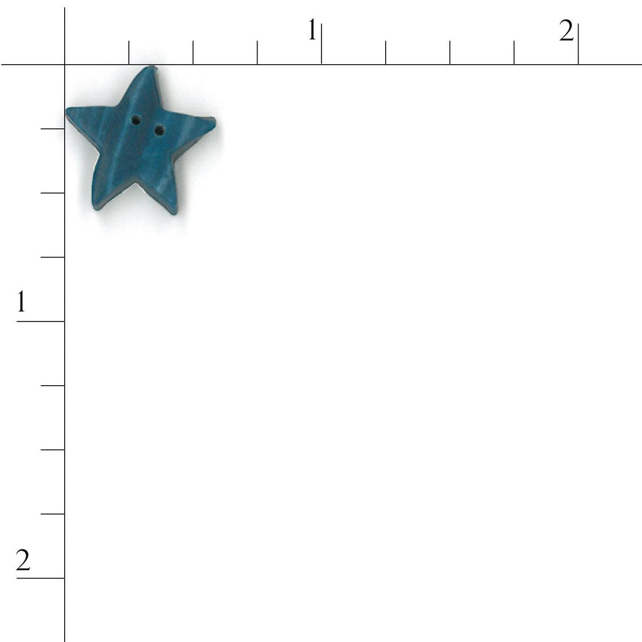 Large Denim Star Button by Just Another Button Company