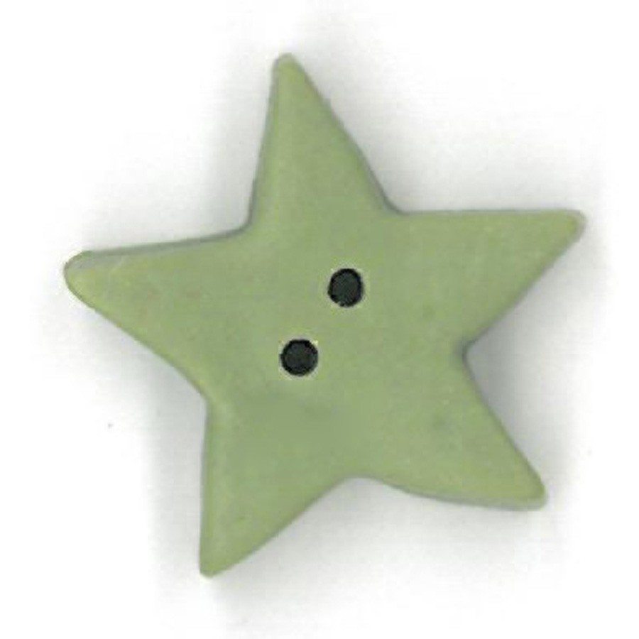 Large Pale Sage Star Button by Just Another Button Company