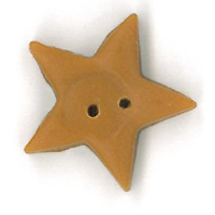 Large Tarnished Gold Star Button by Just Another Button Company