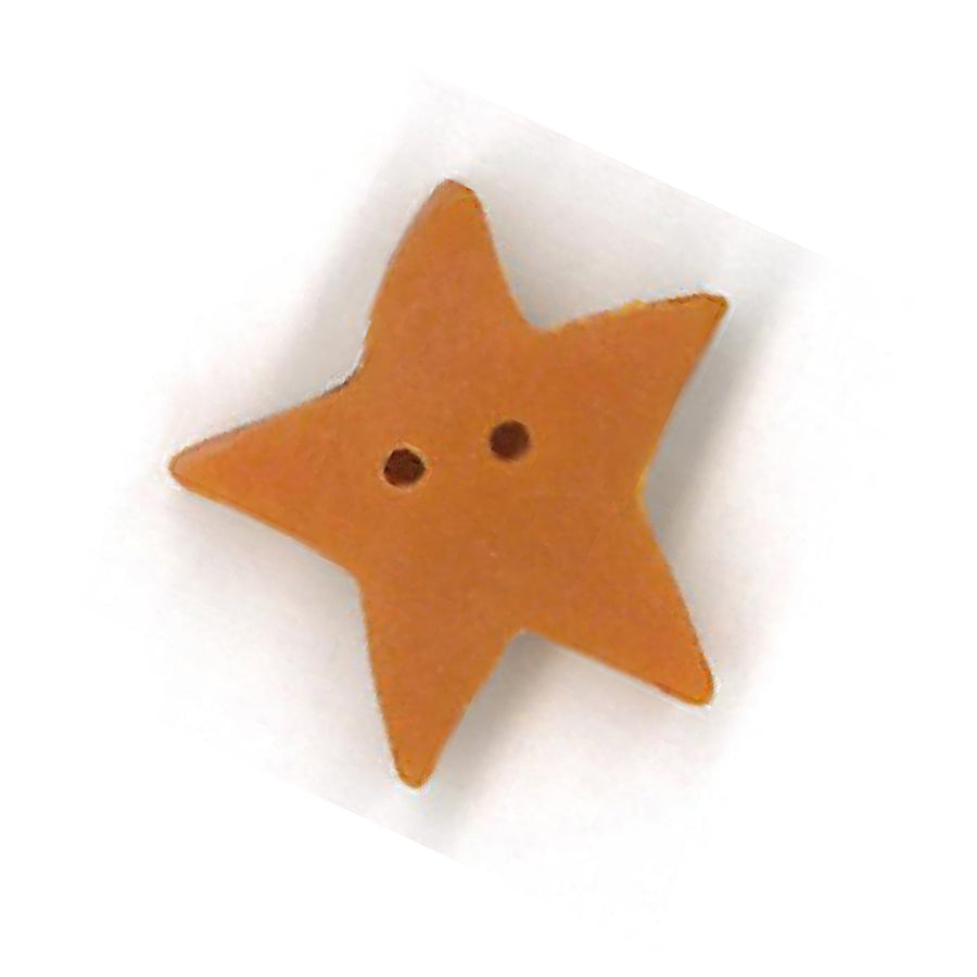 Large Apricot Star Button by Just Another Button Company
