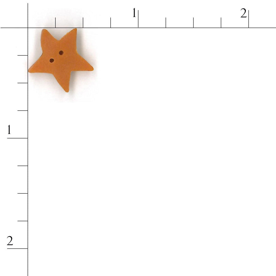 Large Apricot Star Button by Just Another Button Company