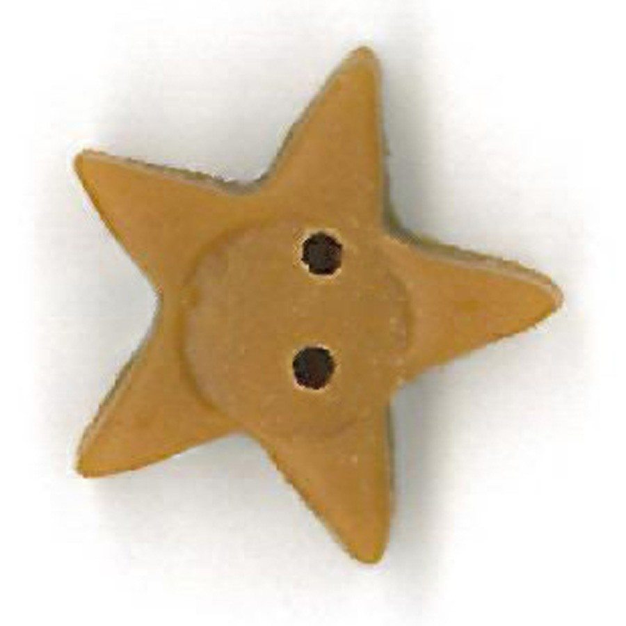 Medium Tarnished Gold Star Button by Just Another Button Company