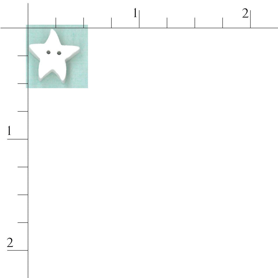 Medium White Star Button by Just Another Button Company