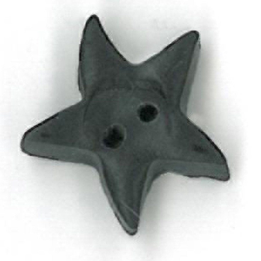 Medium Black Star Button by Just Another Button Company