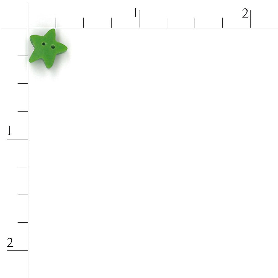 Small Green Apple Star Button by Just Another Button Company