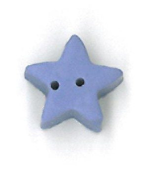 Small Periwinkle Star Button by Just Another Button Company