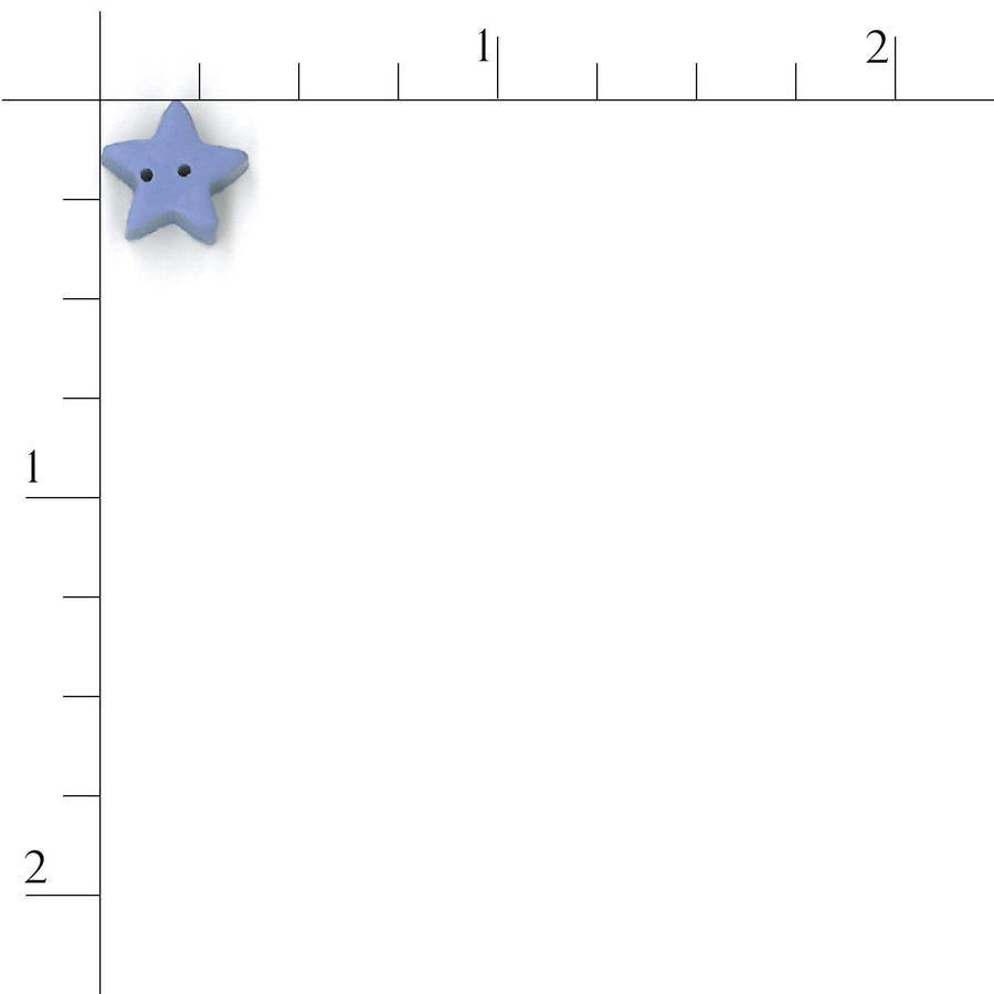Small Periwinkle Star Button by Just Another Button Company