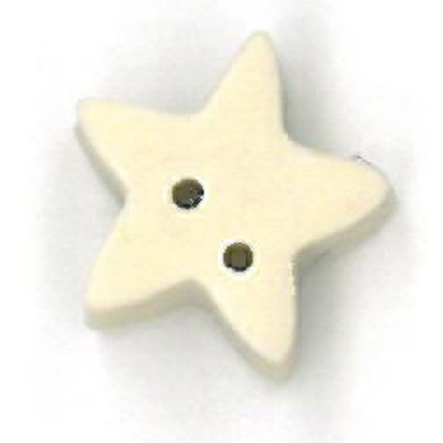 Small Tea-Dyed Star Button by Just Another Button Company