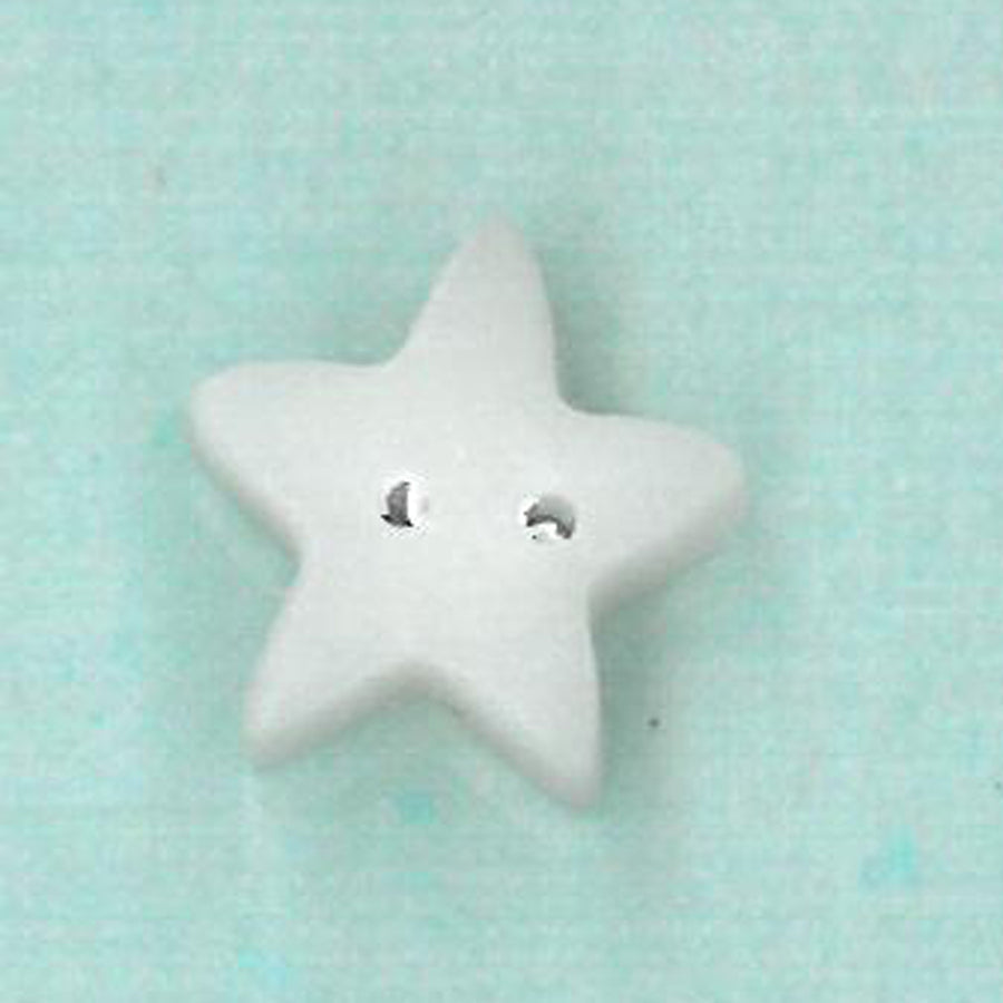 Small Ivory Star Button by Just Another Button Company