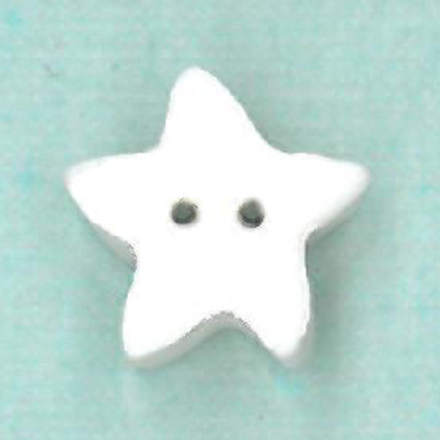 Small White Star Button by Just Another Button Company