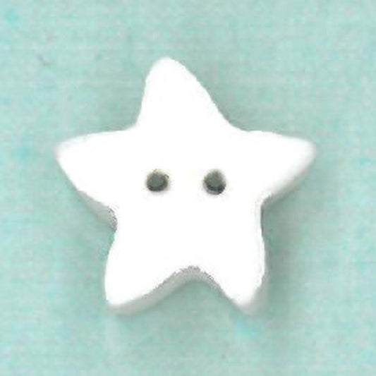 Small White Star Button by Just Another Button Company