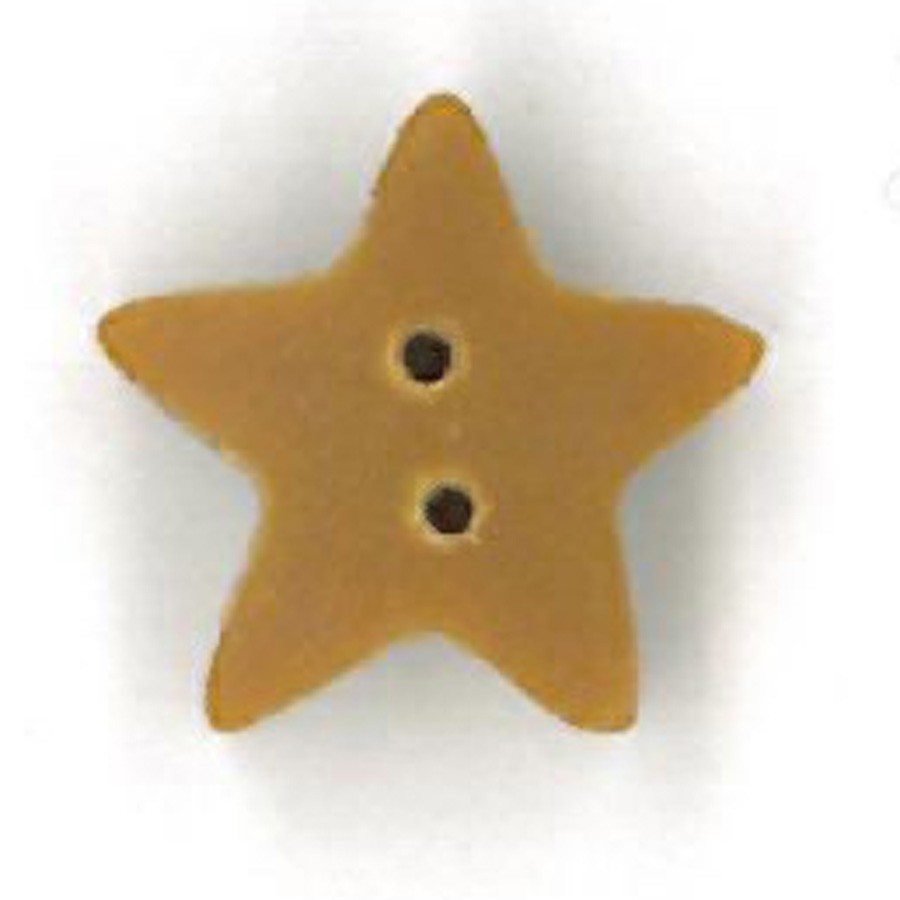 Small Tarnished Gold Star Button by Just Another Button Company