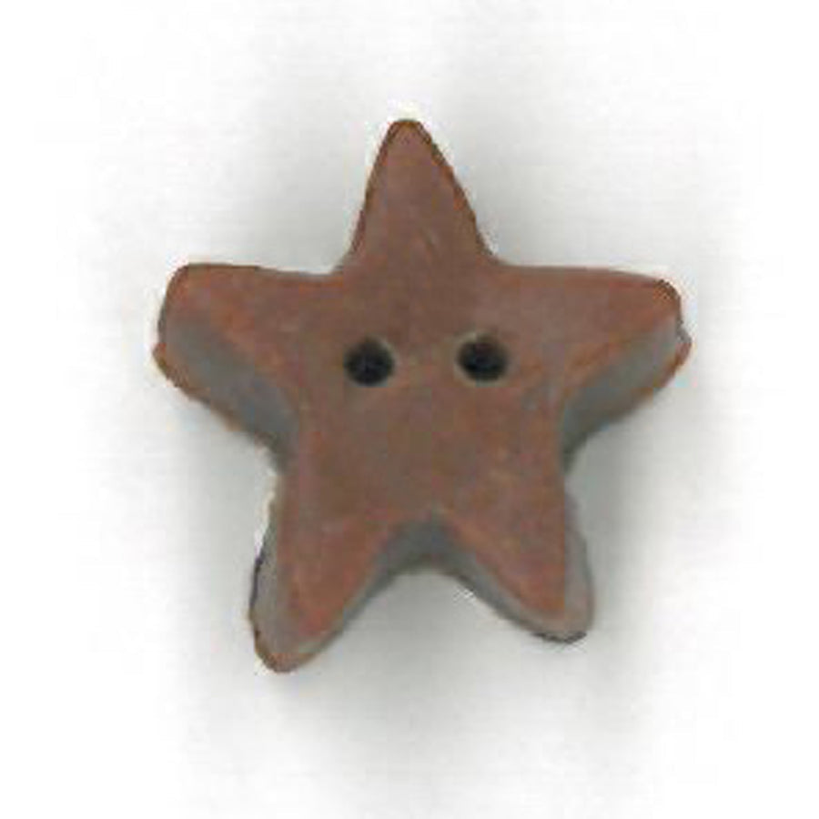 Small Creek Brown Star Button by Just Another Button Company