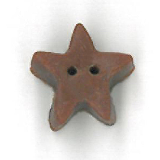 Small Creek Brown Star Button by Just Another Button Company
