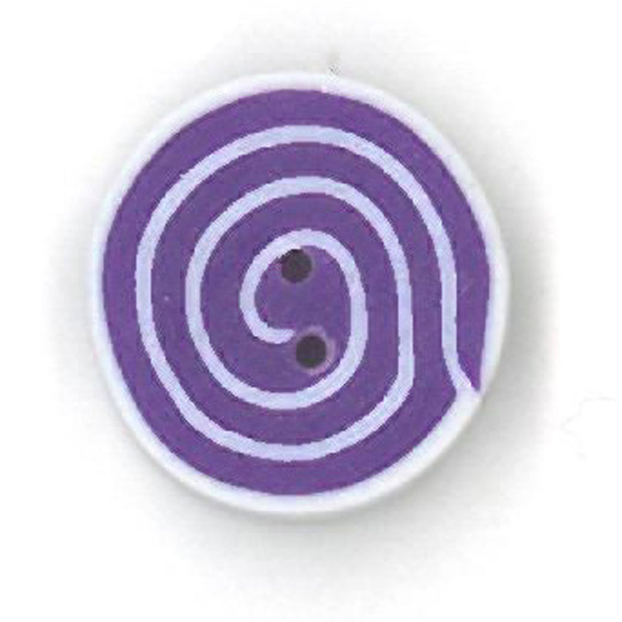 Tiny Violet & White Swirl Button by Just Another Button Company
