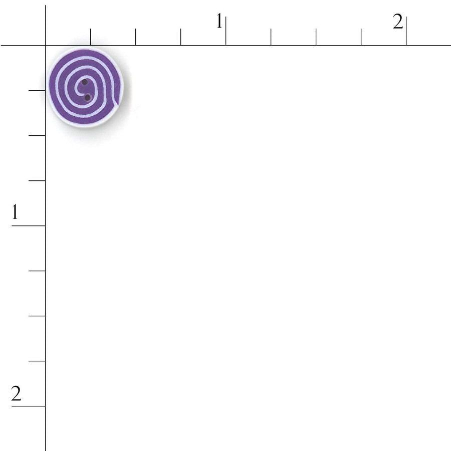 Tiny Violet & White Swirl Button by Just Another Button Company
