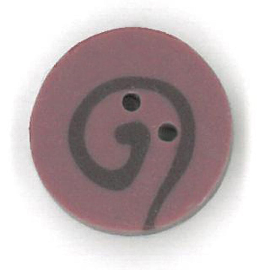 Small Mauve Swirl Button by Just Another Button Company