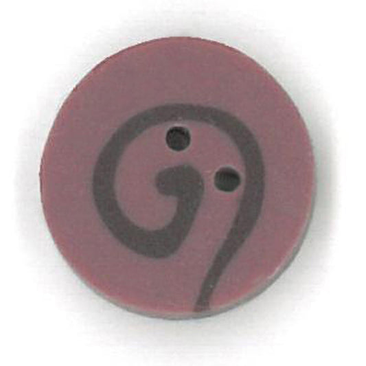 Small Mauve Swirl Button by Just Another Button Company