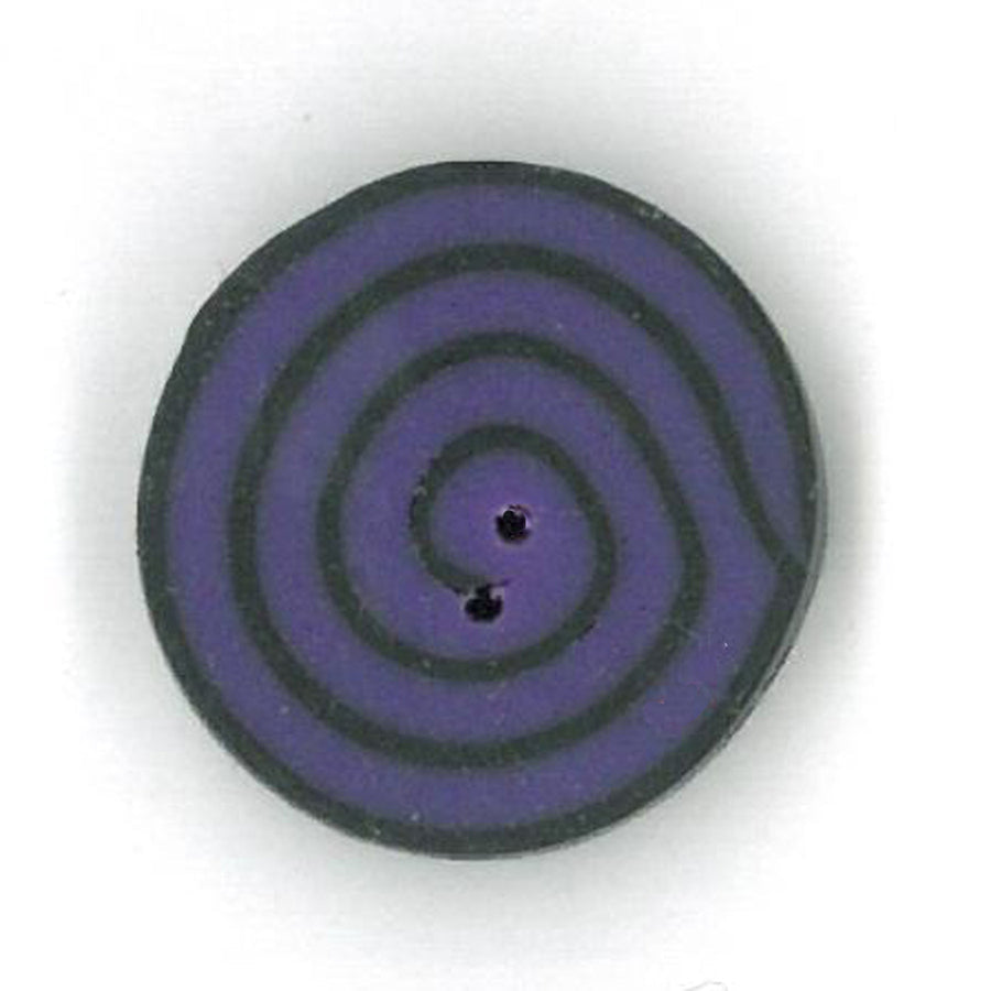 Small Violet & Black Swirl Button by Just Another Button Company