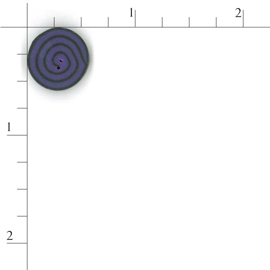 Small Violet & Black Swirl Button by Just Another Button Company