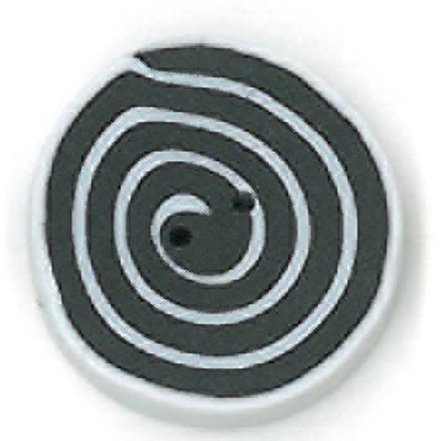 Small Swirl- Black & White Button by Just Another Button Company
