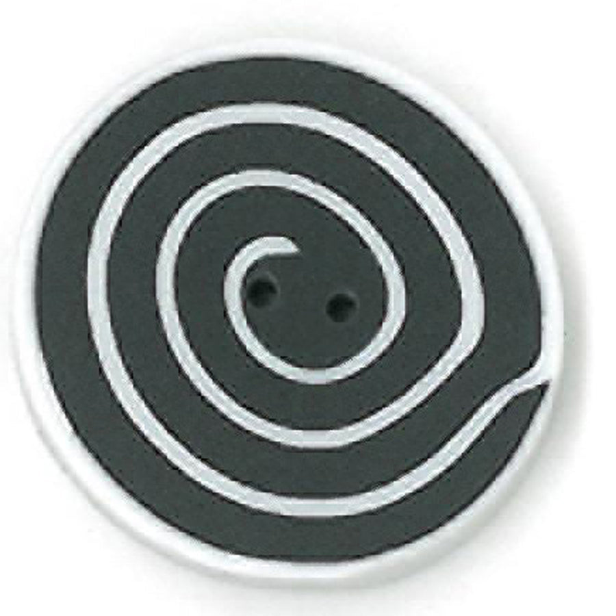 Medium Swirl- Black & White Button by Just Another Button Company