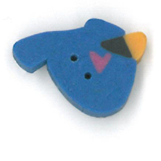 Small Blue Jay Button by Just Another Button Company