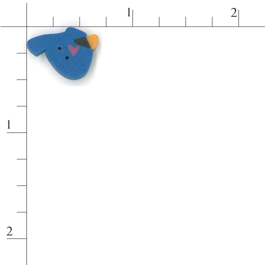 Small Blue Jay Button by Just Another Button Company