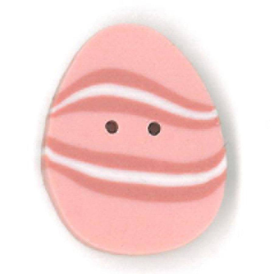 Small Pink Egg Button by Just Another Button Company