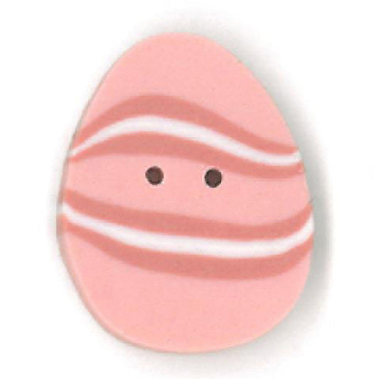 Small Pink Egg Button by Just Another Button Company