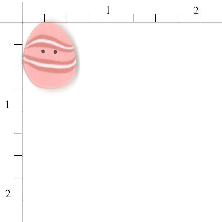 Small Pink Egg Button by Just Another Button Company