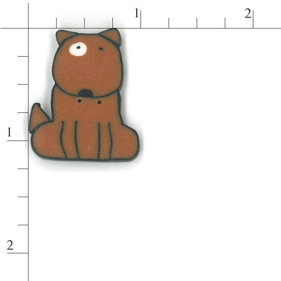 Large Mosey Pup Button by Just Another Button Company