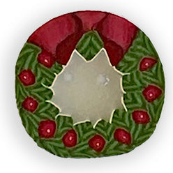 Tiny Wreath Button by Just Another Button Company