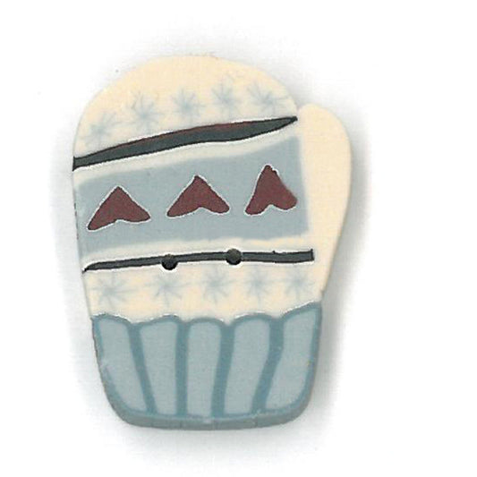 Small Woolly Mitten Button by Just Another Button Company