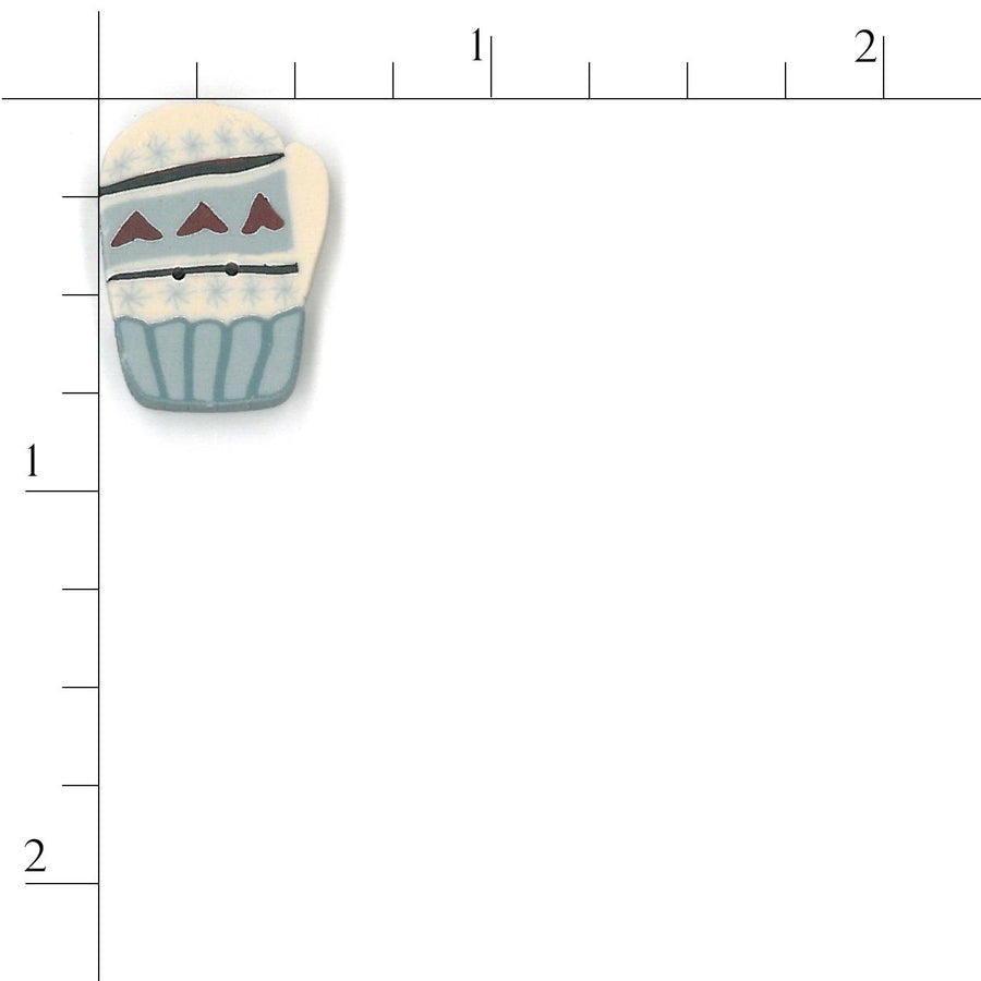 Small Woolly Mitten Button by Just Another Button Company
