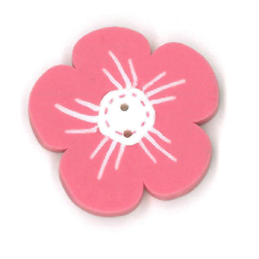 Large Pink Geranium Button by Just Another Button Company