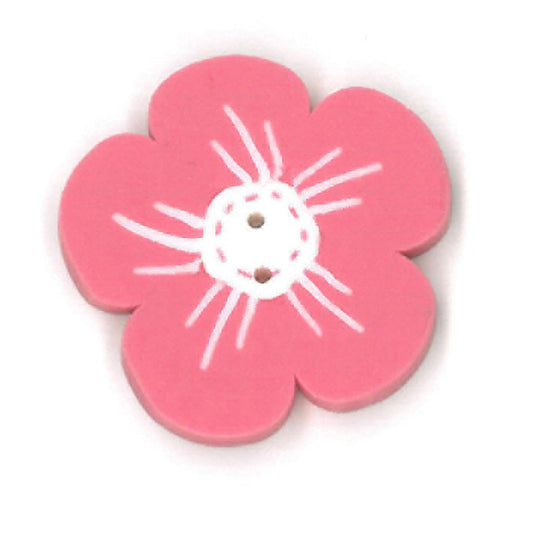 Large Pink Geranium Button by Just Another Button Company