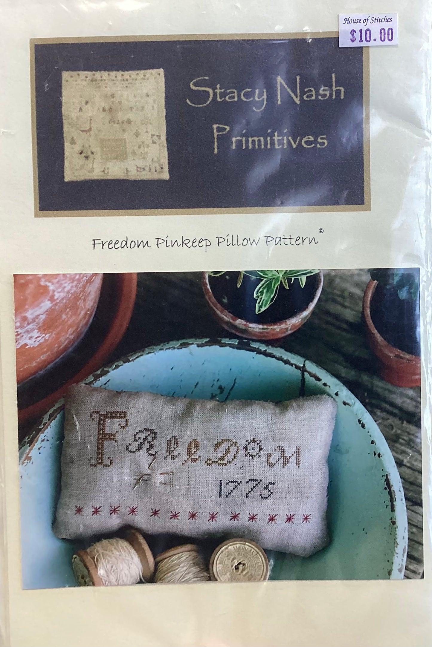 Freedom Pinkeep Pillow Pattern by Stacy Nash Primitives