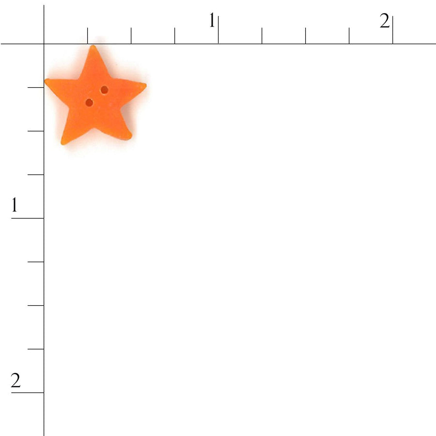 Large Orange Star Button by Just Another Button Company