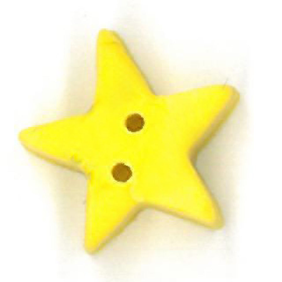 Medium Lemon Star Button by Just Another Button Company