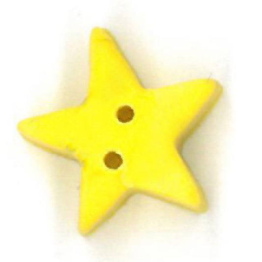 Medium Lemon Star Button by Just Another Button Company