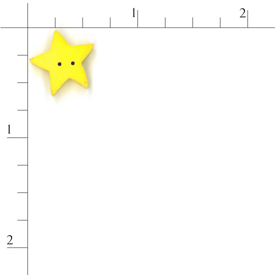 Large Lemon Star Button by Just Another Button Company