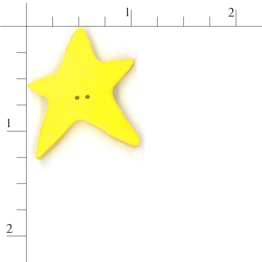 Extra Large Lemon Star Button by Just Another Button Company