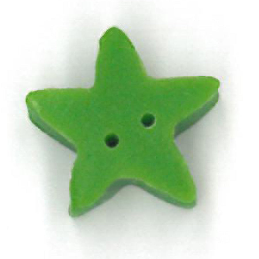 Medium Apple Green Star Button by Just Another Button Company