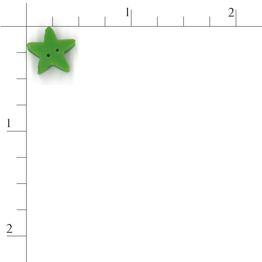 Medium Apple Green Star Button by Just Another Button Company