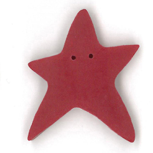 Extra Large Red Star Button by Just Another Button Company