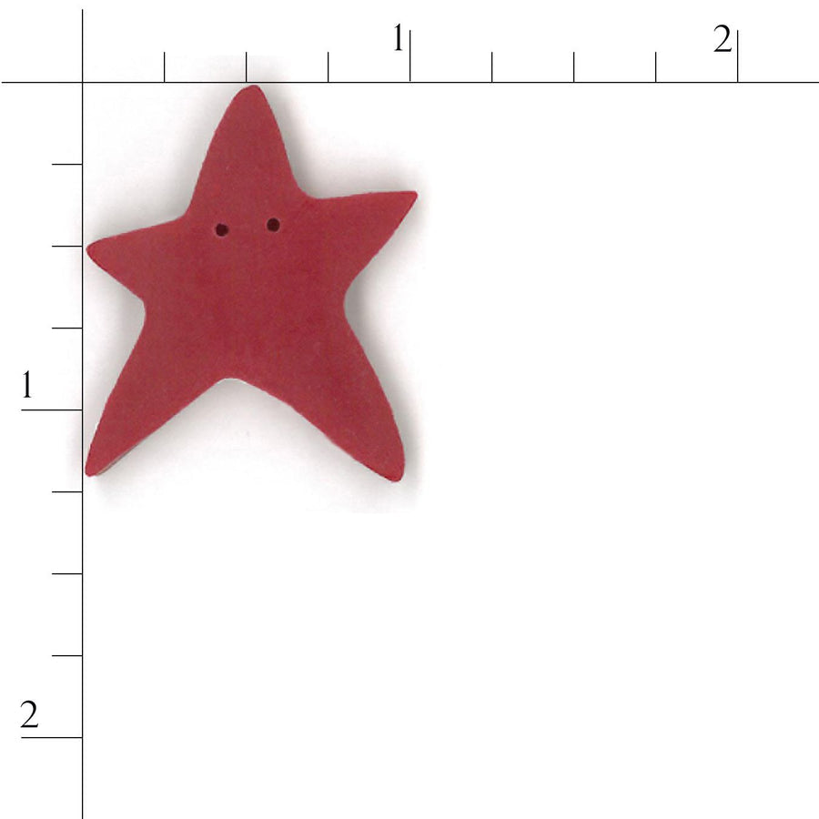 Extra Large Red Star Button by Just Another Button Company