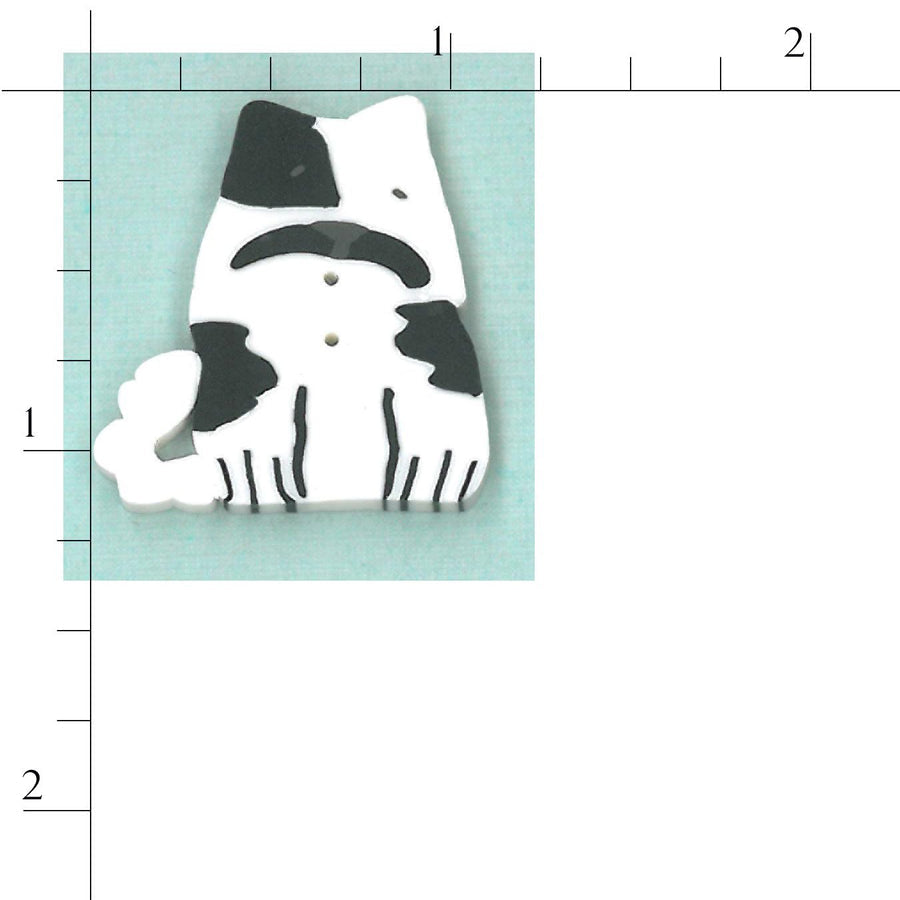 Large White Spotted Dog Button by Just Another Button Company