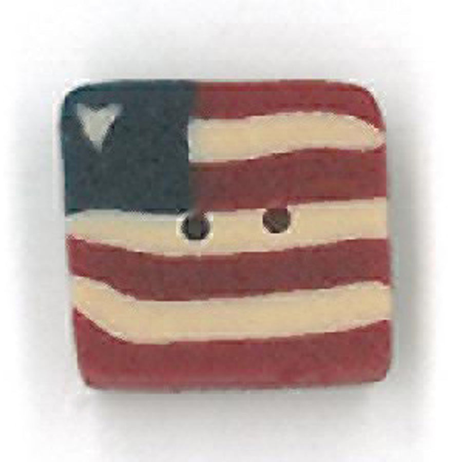 Tiny Folk Art Flag Button by Just Another Button Company