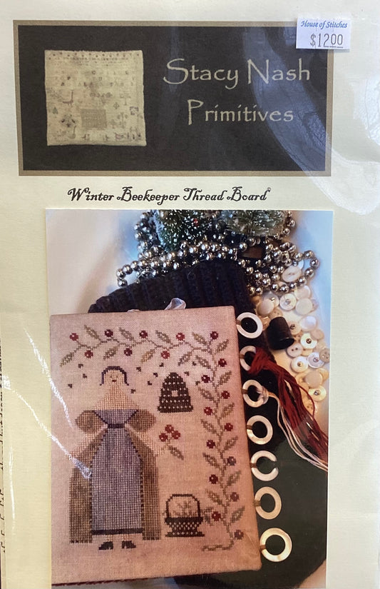 Winter Beekeeper Thread Board by Stacy Nash Primitives